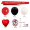 Red and Black Latex Balloons, 50Pcs 12inch Black Red White Party Balloons for Birthday,Wedding,Baby Shower,Casino Party, Race Car Party,Valentine's Day